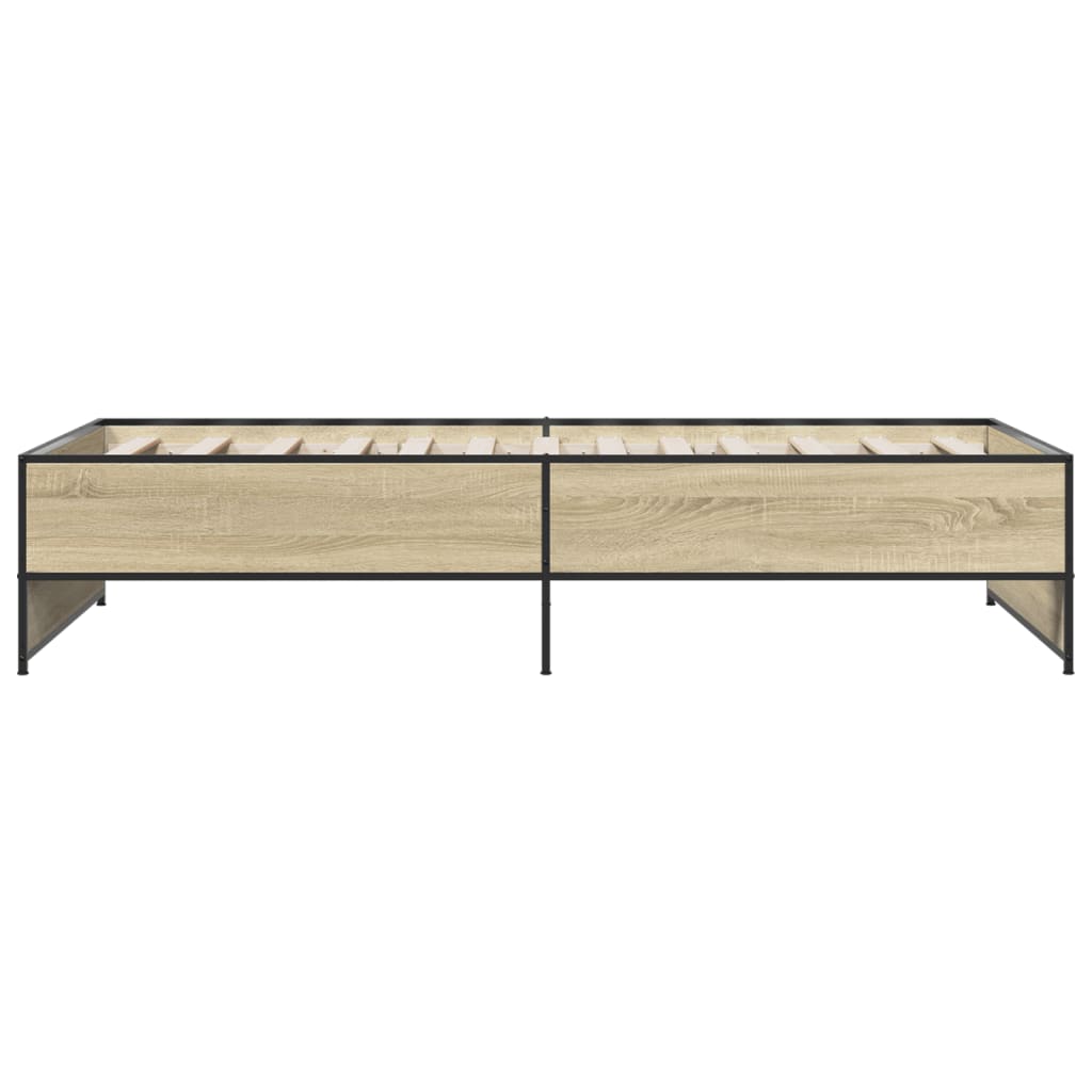 Bed Frame without Mattress Sonoma Oak 90x200 cm